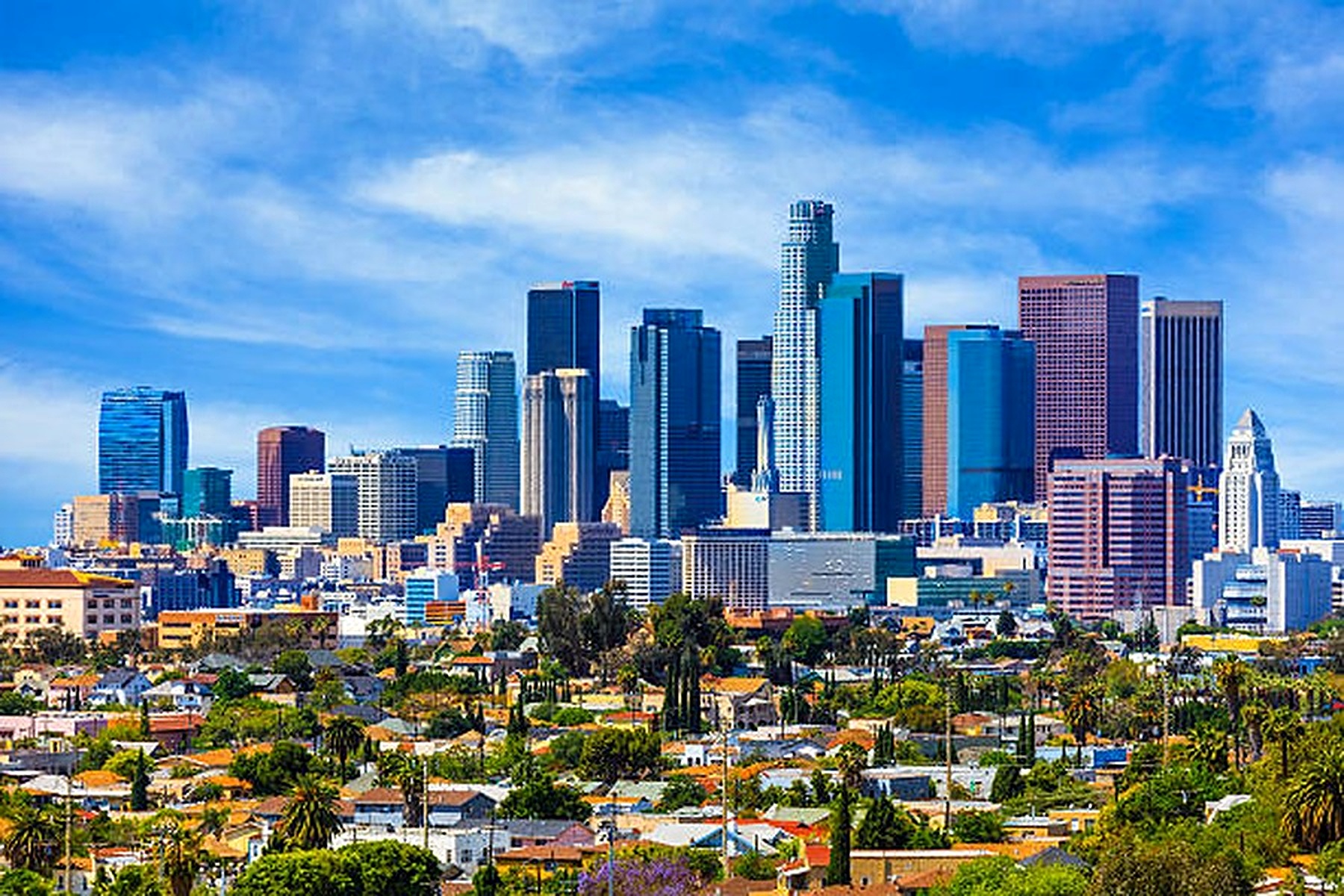 Los Angeles skyline - affordable housing in South Central
